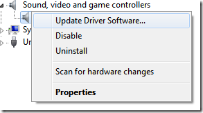 cara instal driver sound windows 7
